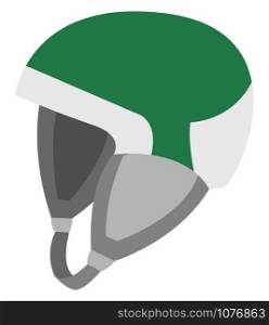 Ski helmet, illustration, vector on white background.