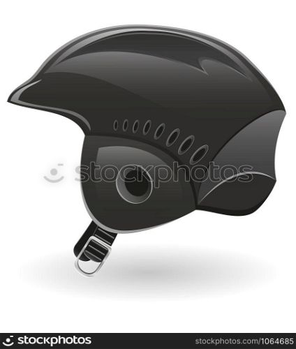 ski helmet vector illustration isolated on white background