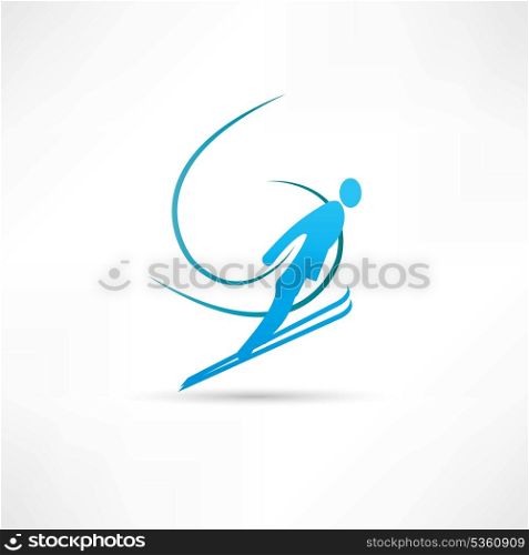 ski jumping icon