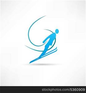 ski jumping icon
