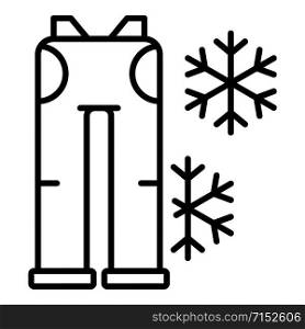 Ski pants icon. Outline ski pants vector icon for web design isolated on white background. Ski pants icon, outline style