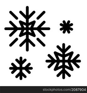 Ski resort snowflakes icon. Outline ski resort snowflakes vector icon for web design isolated on white background. Ski resort snowflakes icon, outline style