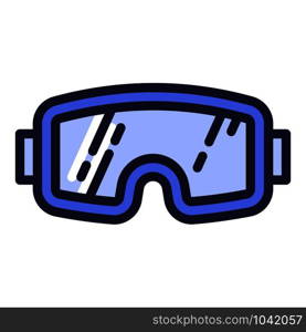 Ski sunglasses mask icon. Outline ski sunglasses mask vector icon for web design isolated on white background. Ski sunglasses mask icon, outline style