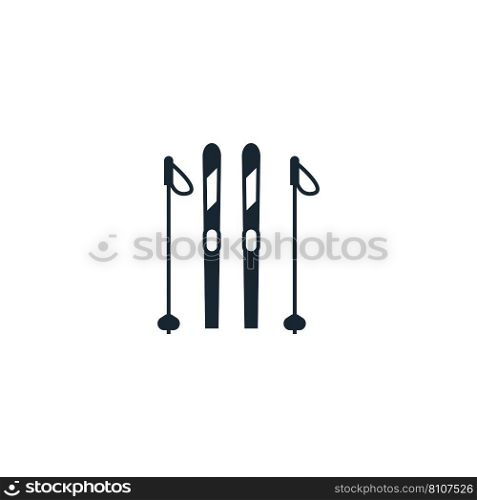 Skiing creative icon from sport icons collection Vector Image