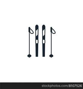 Skiing creative icon from sport icons collection Vector Image