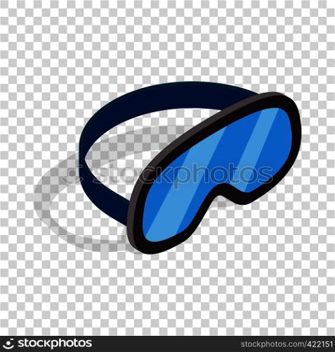 Skiing mask isometric icon 3d on a transparent background vector illustration. Skiing mask isometric icon