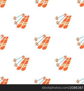 Skiing pattern seamless background texture repeat wallpaper geometric vector. Skiing pattern seamless vector