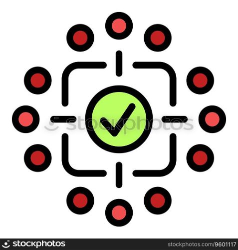 Skill target icon outline vector. Courage career. Hero obstacle color flat. Skill target icon vector flat