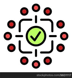 Skill target icon outline vector. Courage career. Hero obstacle color flat. Skill target icon vector flat