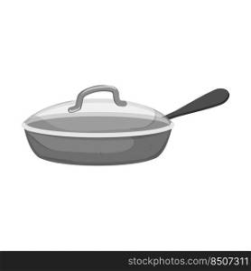 skillet frying pan kitchen cartoon. skillet frying pan kitchen sign. isolated symbol vector illustration. skillet frying pan kitchen cartoon vector illustration