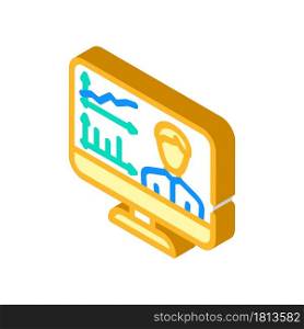 skills researching online isometric icon vector. skills researching online sign. isolated symbol illustration. skills researching online isometric icon vector illustration