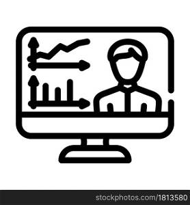 skills researching online line icon vector. skills researching online sign. isolated contour symbol black illustration. skills researching online line icon vector illustration