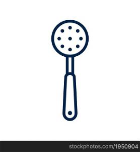 Skimmer icon. Slotted Spoon pictogram isolated on white, color, transparent background. Vector icon shape. Skimmer simple symbol sign of utensil.
