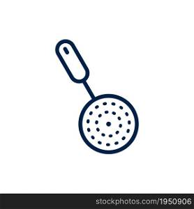 Skimmer icon. Slotted Spoon pictogram isolated on white, color, transparent background. Vector icon shape. Skimmer simple symbol sign of utensil.
