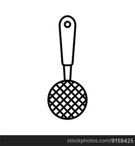 Skimmer kitchen utensil icon vector