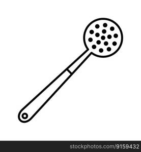 Skimmer kitchen utensil icon vector