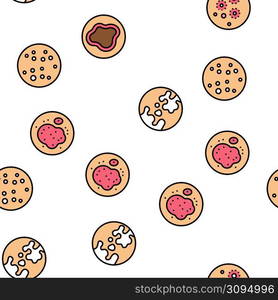 Skin Disease Symptom Vector Seamless Pattern Thin Line Illustration ...