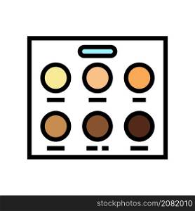 skin palette color icon vector. skin palette sign. isolated symbol illustration. skin palette color icon vector illustration