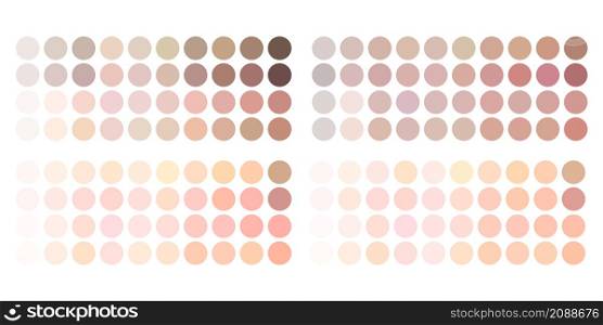 Skin tones palettes. Big collection. Beauty sphere. Paint texture. Fashion style. Vector illustration. Stock image. EPS 10.. Skin tones palettes. Big collection. Beauty sphere. Paint texture. Fashion style. Vector illustration. Stock image.