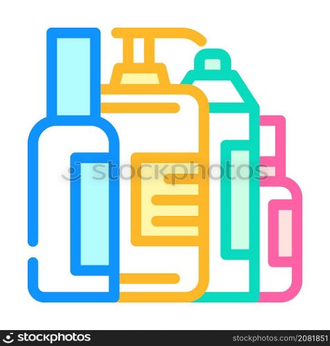 skincare cosmetic set color icon vector. skincare cosmetic set sign. isolated symbol illustration. skincare cosmetic set color icon vector illustration