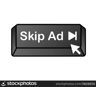 Skip advertisement web icon isolated on the white background. Skip advertisement web icon isolated on the white background.