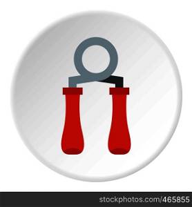 Skipping rope icon in flat circle isolated on white vector illustration for web. Skipping rope icon circle