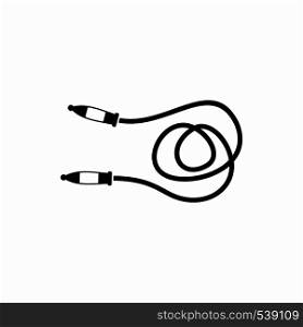 Skipping rope icon in simple style on a white background. Skipping rope icon, simple style