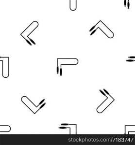 Skipping rope pattern repeat seamless in black color for any design. Vector geometric illustration. Skipping rope pattern seamless black