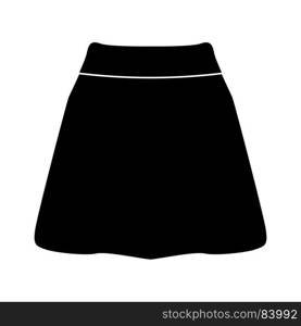 Skirt black icon .