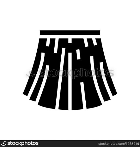skirt lady clothing glyph icon vector. skirt lady clothing sign. isolated contour symbol black illustration. skirt lady clothing glyph icon vector illustration