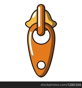 Skirt zip icon. Cartoon illustration of skirt zip vector icon for web. Skirt zip icon, cartoon style