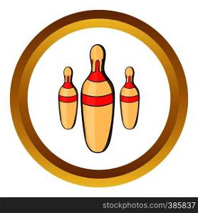 Skittles vector icon in golden circle, cartoon style isolated on white background. Skittles vector icon, cartoon style
