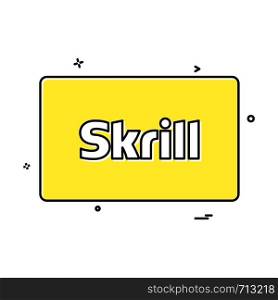 Skrill card icon design vector