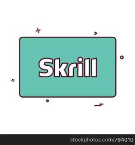 Skrill card icon design vector