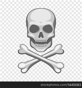Skull and crossbones icon. Cartoon illustration of skull and crossbones vector icon for web. Skull and crossbones icon, cartoon style