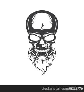 skull bone bearded vector icon concept design illustration template web