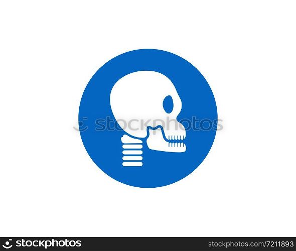 skull bone logo vector illustration design