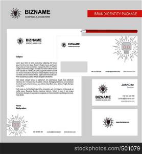 Skull Business Letterhead, Envelope and visiting Card Design vector template
