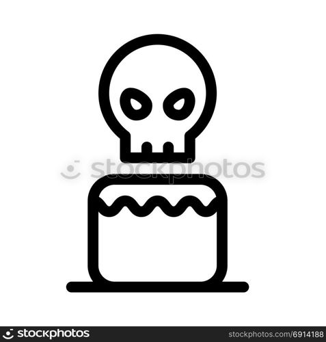 skull cake, icon on isolated background