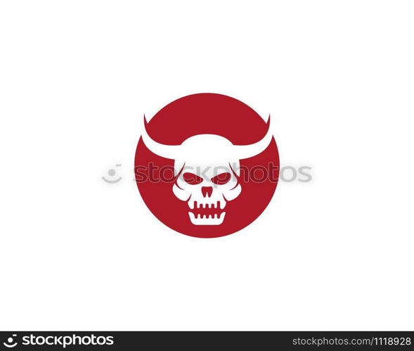 Skull Devil logo vector illustration