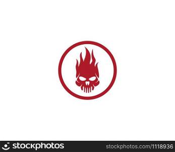 Skull Devil logo vector illustration