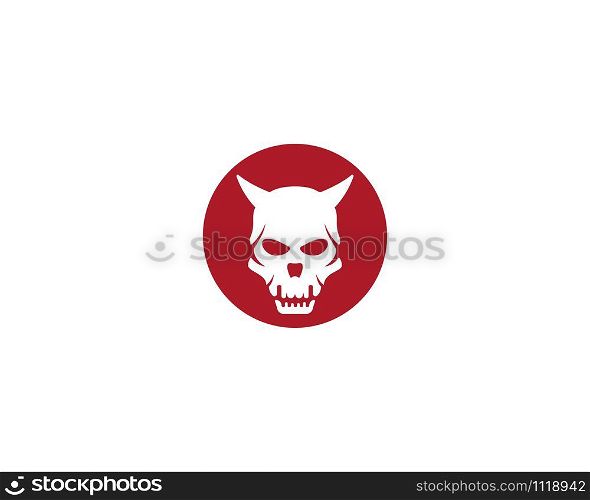 Skull Devil logo vector illustration
