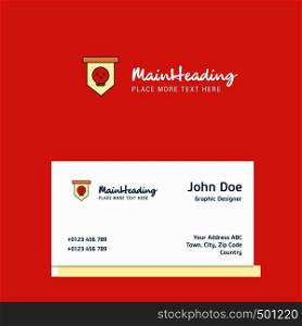 Skull flag logo Design with business card template. Elegant corporate identity. - Vector