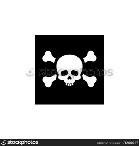 skull for poison icon or pirates flag vector