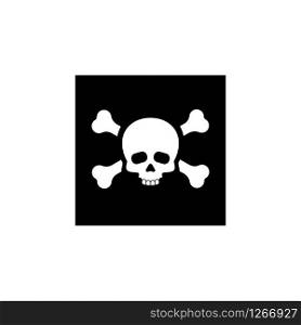 skull for poison icon or pirates flag vector