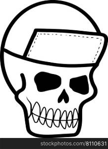 Skull funky Royalty Free Vector Image