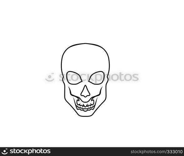 Skull head logo and symbol vector