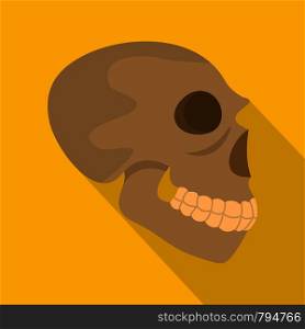 Skull icon. Flat illustration of skull vector icon for web. Skull icon, flat style