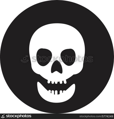 Skull icon isolated.