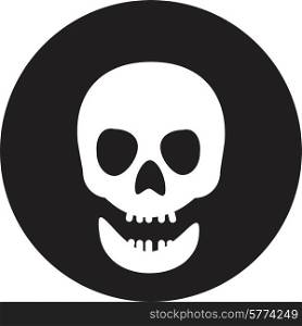 Skull icon isolated.